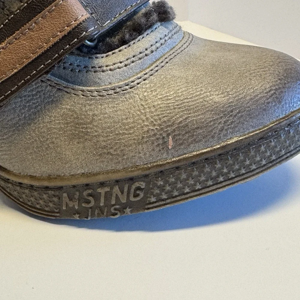 Mustang Womens Boots EU 41 US 10 Block Heel Ankle Zip‎